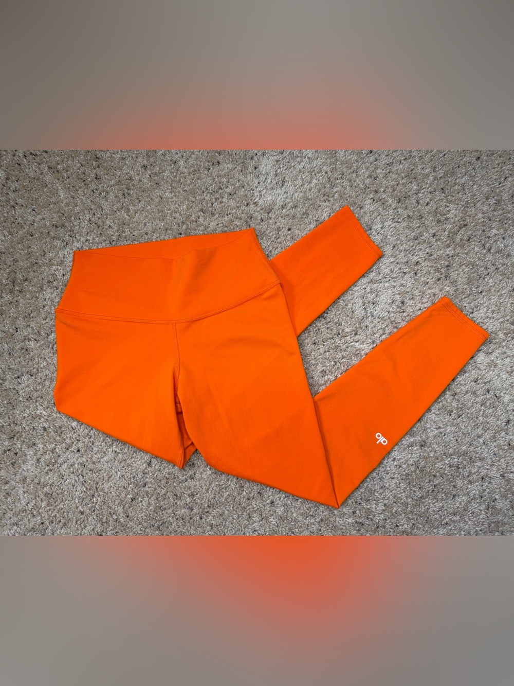 ALO Yoga Orange High-Waist Performance Leggings